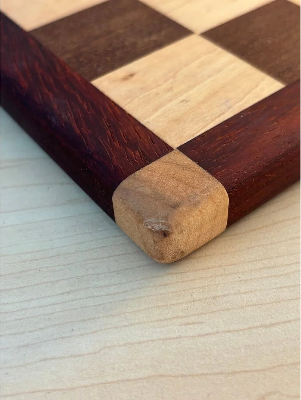 San Diego Padres Maple + Walnut Cutting Board 8x8 inch - Custom Handmade